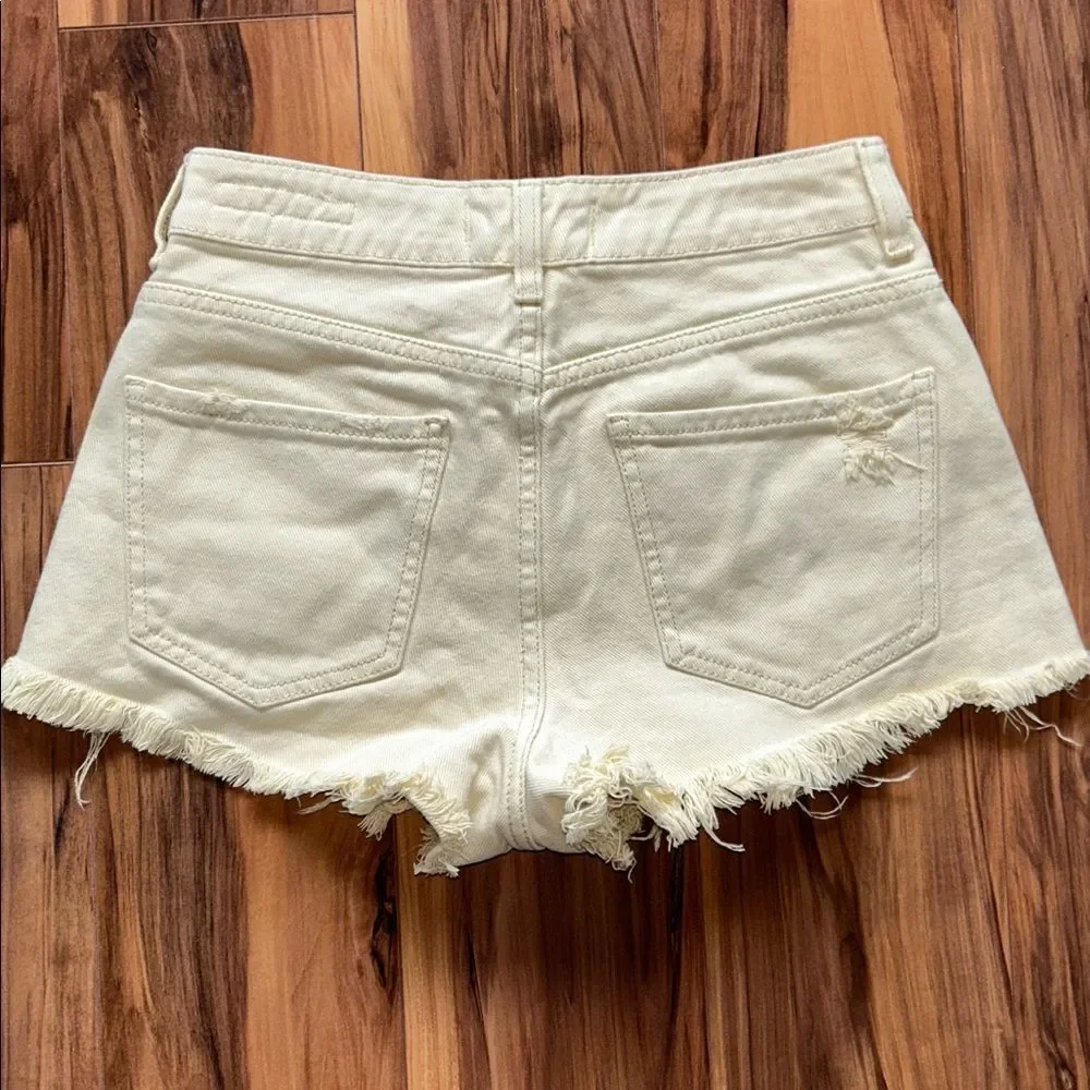 PacSun Light Yellow Mom Jean Shorts
